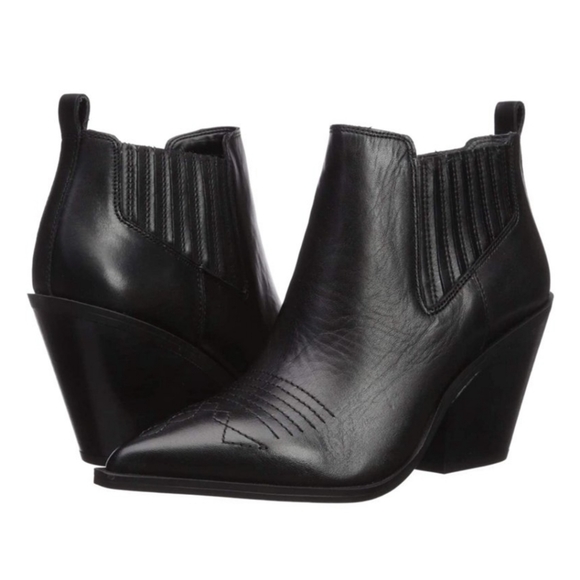 Franco Sarto Shoes - Franco Sarto leather Cavallerie western ankle booties size 7